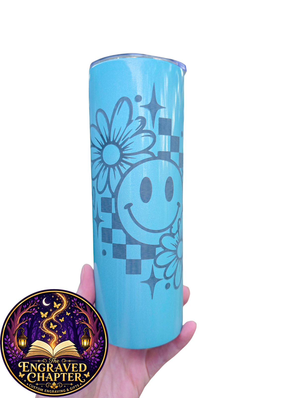 Blue Smiley Tumbler