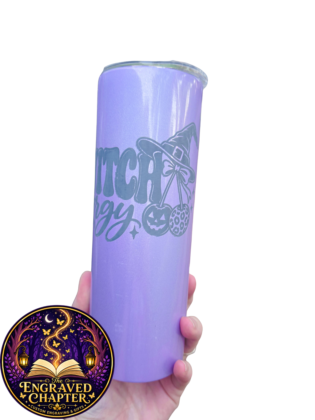 Purple Bad Witch Energy Tumbler