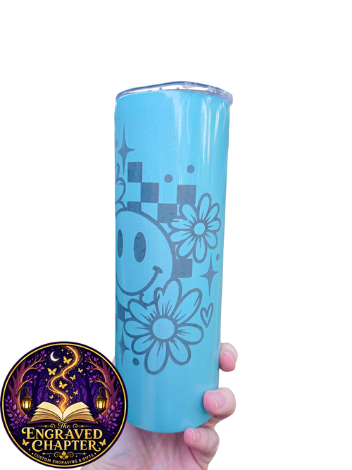 Blue Smiley Tumbler